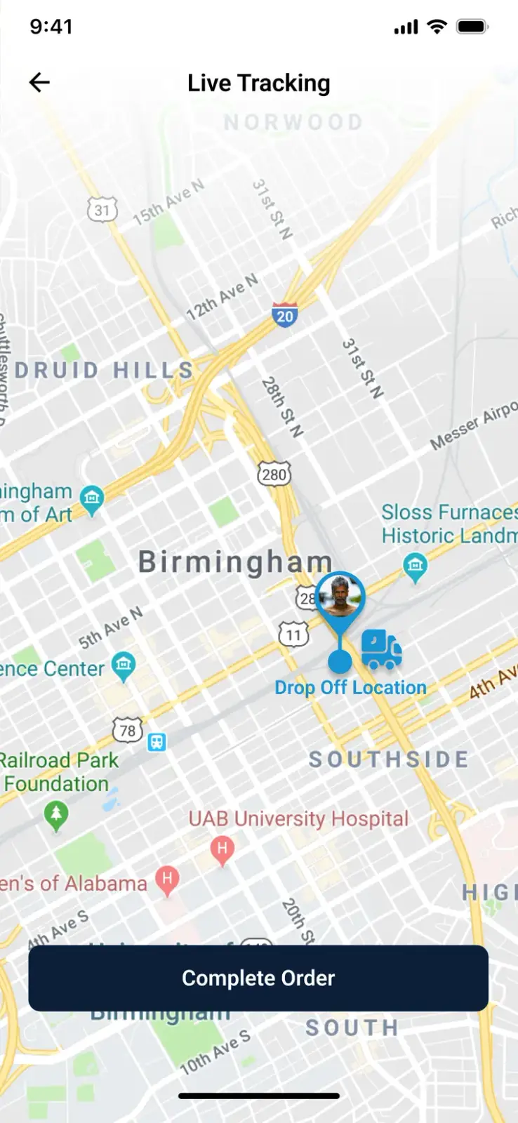 Drive Guard app screen